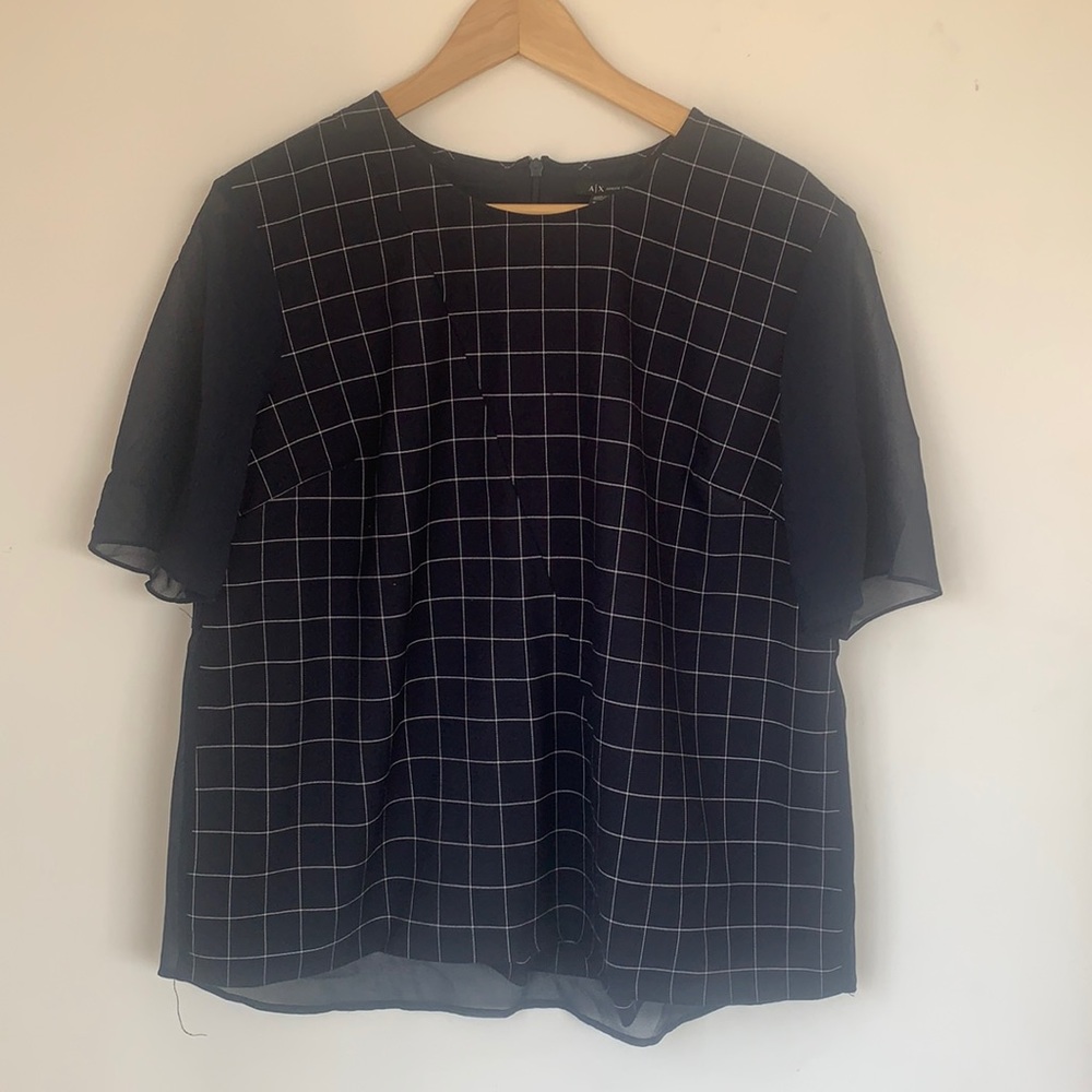 Armani exchange short sleeve business blouse